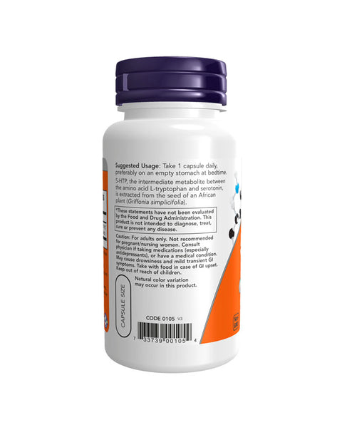 5-HTP 100mg - 60 Cápsulas - Now Foods