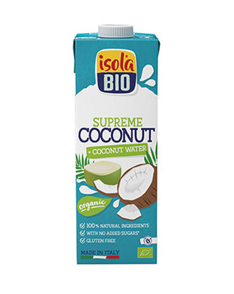 Coconut Milk Drink + Coconut Water Bio Supreme - 1000ml - Isola Bio