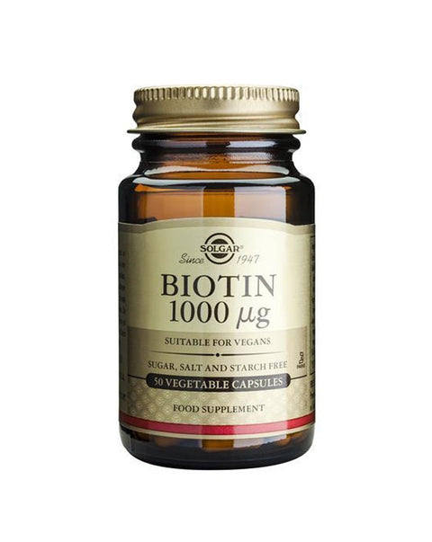 Biotina 1000µg - 50 Cápsulas - Solgar