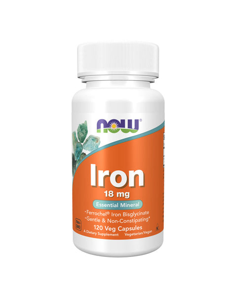 Iron 18mg - 120 Cápsulas - Now Foods