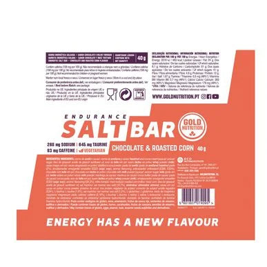 Total Energy Salt Bar Chocolate, Caju e Arando - 40g - Gold Nutrition