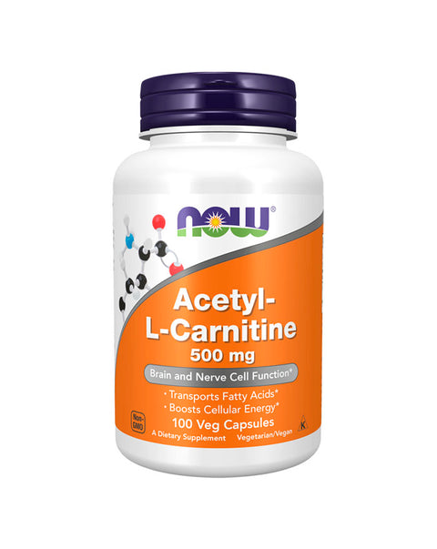 Acetyl L-Carnitine 500mg - 100 Cápsulas - Now Foods