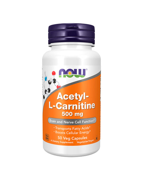 Acetyl L-Carnitine 500mg - 50 Cápsulas - Now Foods