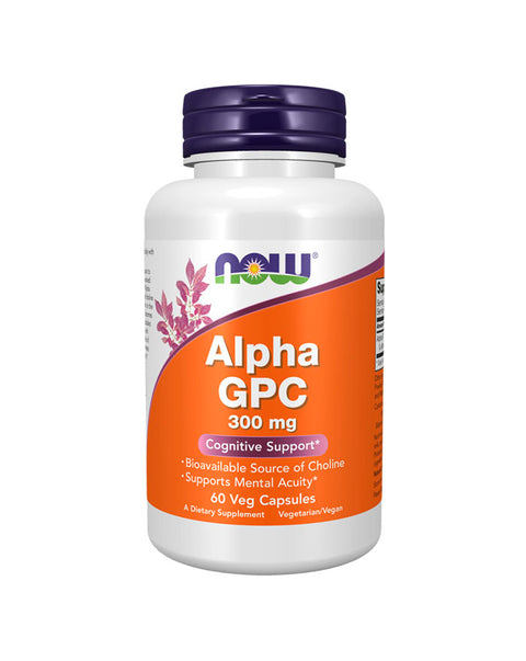 Alpha GPC 300 mg - 60 Cápsulas - Now Foods