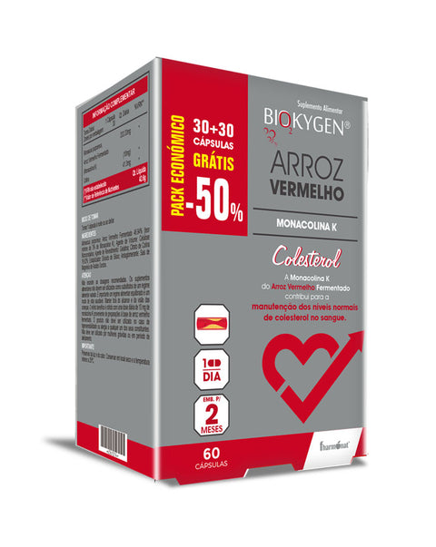 Arroz Rojo - 60 Cápsulas - Biokygen Fharmonat