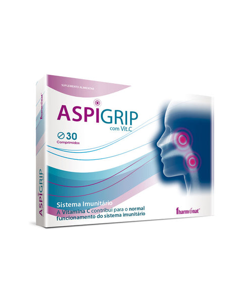 Aspigrip com Vitamina C - 30 Comprimidos - Fharmonat