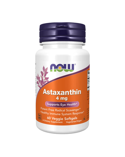 Astaxanthin 4mg - 60 Cápsulas - Now Foods