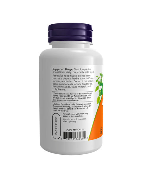 Astragalus 500mg - 100 Cápsulas - Now Foods