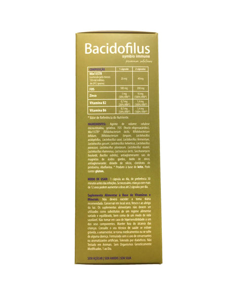 Bacidofilus Symbio Immune - 30 Cápsulas - Dietmed