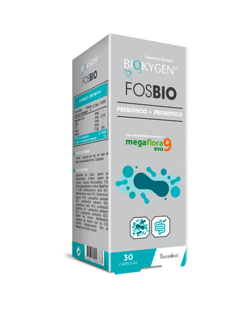 Fosbio Prebiotic + Probiotic – 30 Capsules – Biokygen Fharmonat