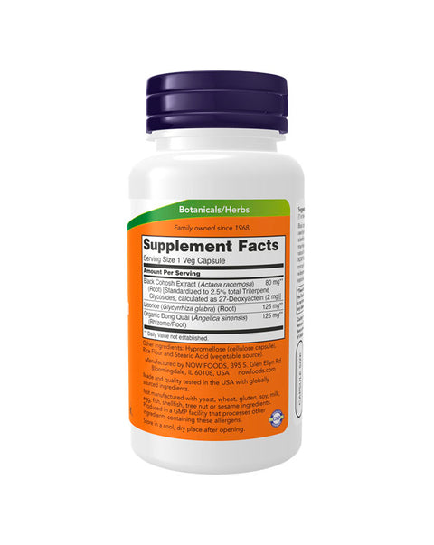 Cohosh negro 80 mg - 90 cápsulas - Now Foods