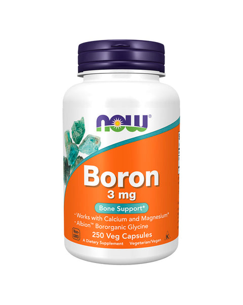 Boron 3mg - 250 Cápsulas - Now Foods