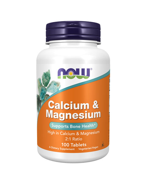 Calcium & Magnesium - 100 Comprimidos - Now Foods