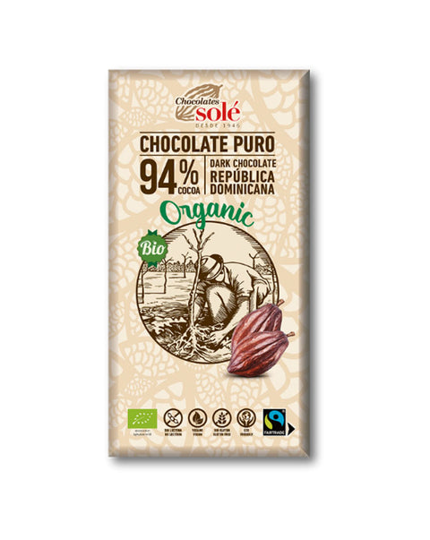 Chocolate Negro Bio 73% con Agave - 100 grs