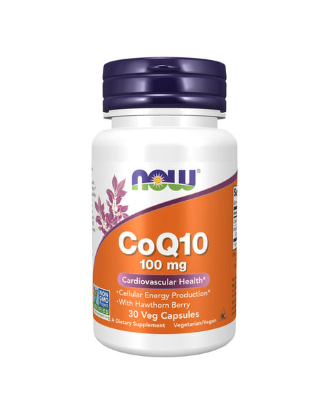 CoQ10 100mg c/ Baga de Espinheiro - 30 Cápsulas - Now Foods