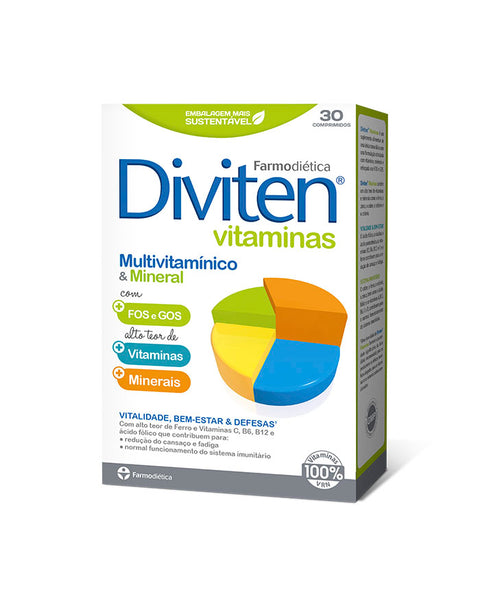 Diviten Vitaminas - 30 Comprimidos - Farmodiética