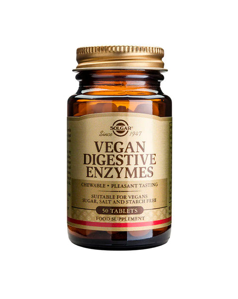 Enzimas Digestivas Vegan - 50 Comprimidos - Solgar