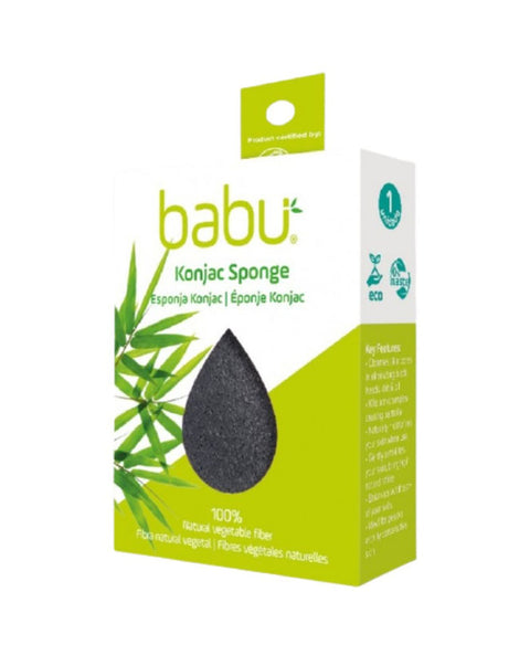 Babu Konjac Exfoliating Sponge - Activated Charcoal