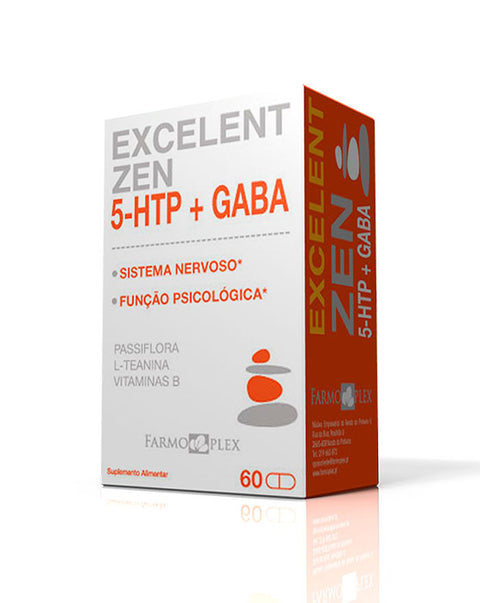 Excelente Zen 5-HTP + Gaba - 60 Cápsulas - Farmoplex