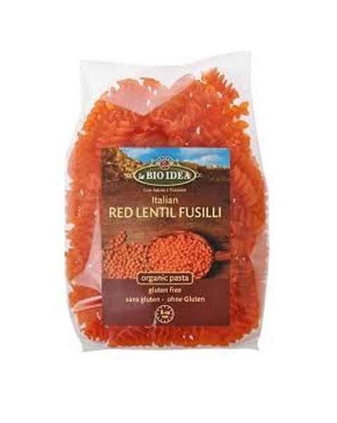 Fusilli Lentejas Rojas Sin Gluten Ecológicas - 250Grs