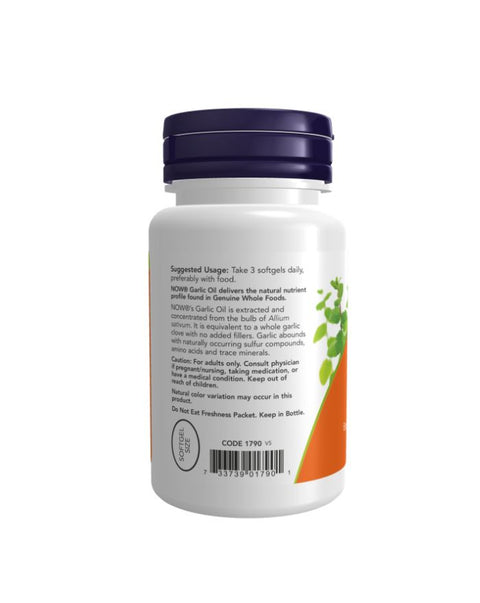 Garlic Oil 1500mg - 100 Capsules - Now Foods