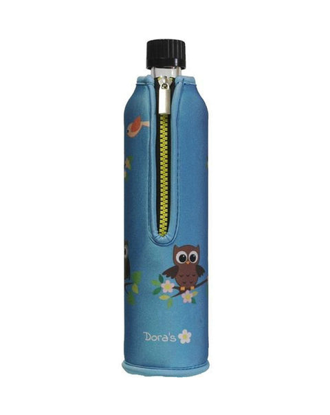 Garrafa de Vidro c/ Capa Neoprene Coruja - 500ml