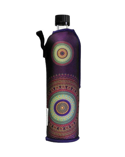 Garrafa de Vidro C/ Capa Neoprene Mandala - 500ml