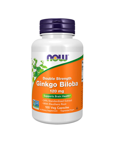 Ginkgo Biloba Double Strenght 120mg - 100 Cápsulas - Now Foods