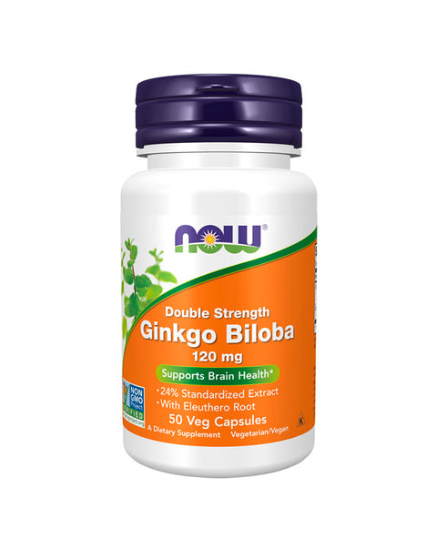 Ginkgo Biloba Double Strenght 120mg - 50 Cápsulas - Now Foods