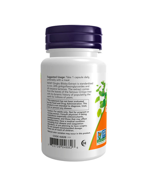 Ginkgo Biloba Double Strenght 120mg - 50 Cápsulas - Now Foods