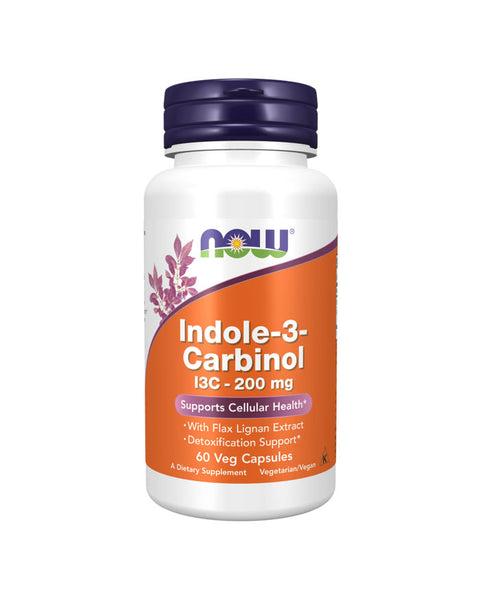 Indole-3-Carbinol (I3C) 200mg - 60 Capsules - Now Foods