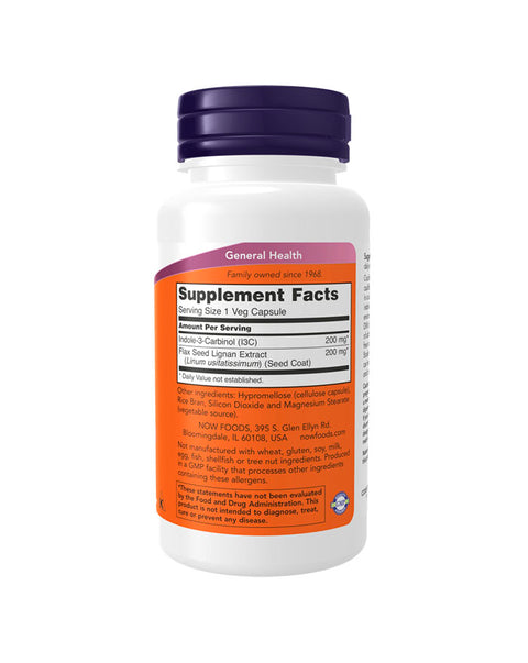 Indol-3-Carbinol (I3C) 200 mg - 60 Cápsulas - Now Foods