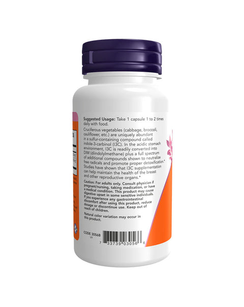 Indol-3-Carbinol (I3C) 200 mg - 60 Cápsulas - Now Foods