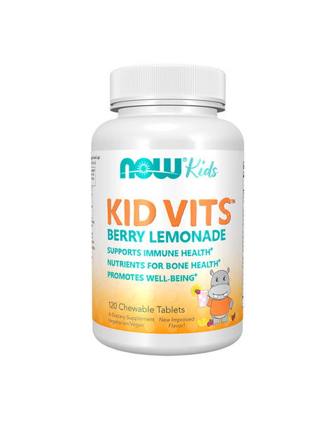 Kid Vits Berry Lemonade - 120 Comprimidos Mastigáveis - Now Foods