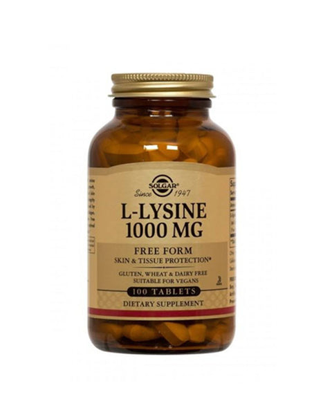 L-Lysine 1000mg - 100 Tablets - Solgar