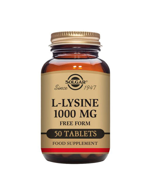 L-Lysine 1000mg - 50 Tablets - Solgar