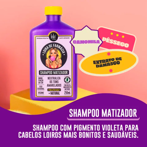 Loira de Farmácia Shampoo Matizador - 250ml - Lola From Rio