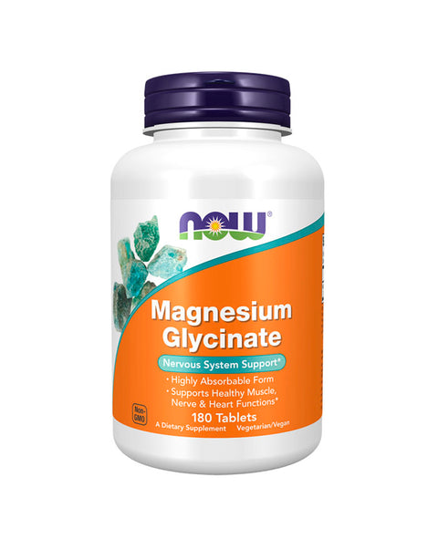 Magnesium Glycinate - 180 Comprimidos - Now Foods