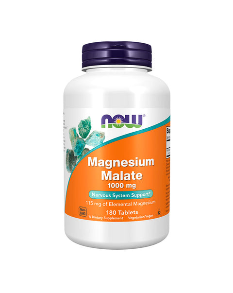 Magnesium Malate 1000mg - 180 Tablets - Now Foods