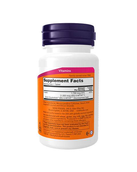 Methyl Folate 1000mcg - 90 Comprimidos - Now Foods