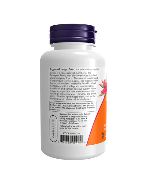 Mioinositol 500 mg - 100 Cápsulas - Now Foods