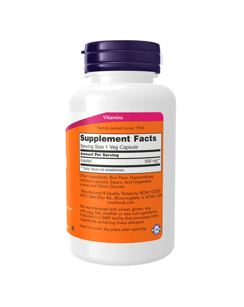 Mioinositol 500 mg - 100 Cápsulas - Now Foods