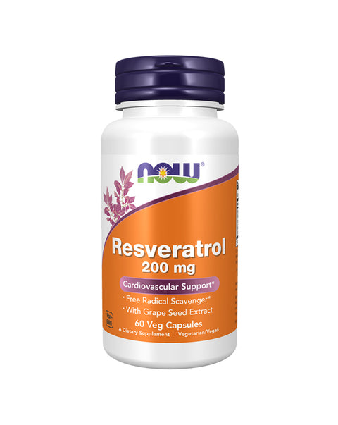 Natural Resveratrol 200mg - 60 Cápsulas - Now Foods