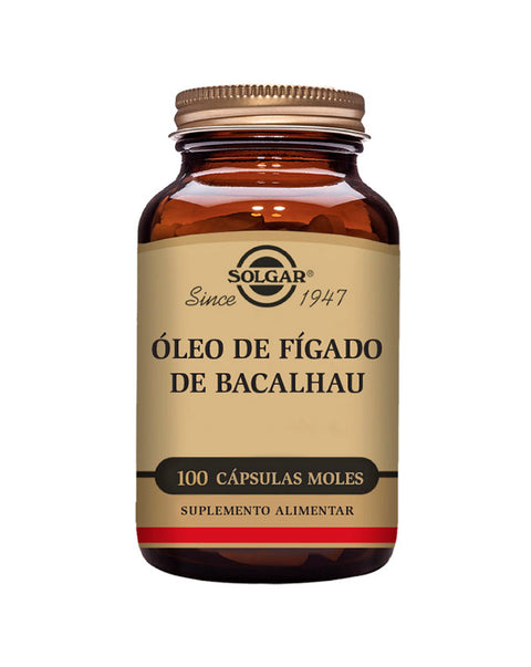 Óleo de Fígado de Bacalhau - 100 Cápsulas - Solgar