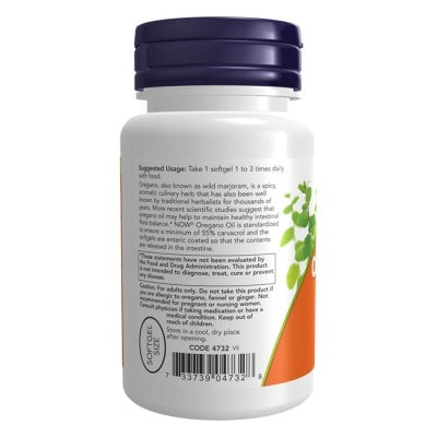 Oregano Oil - 90 Cápsulas - Now Foods