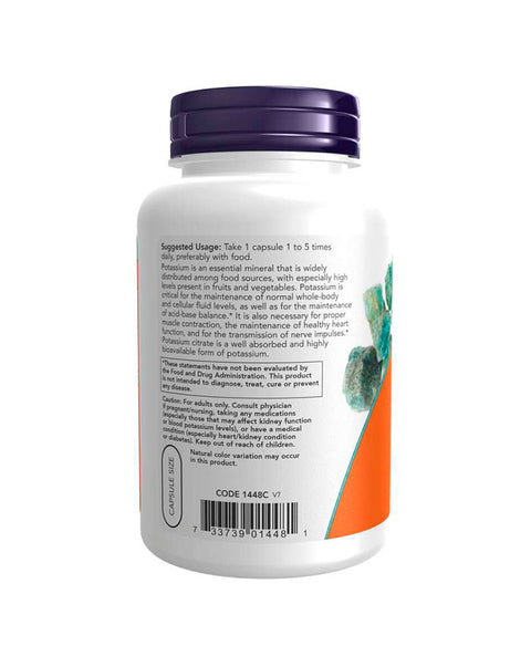 Potassium Citrate 99mg - 180 Capsules - Now Foods