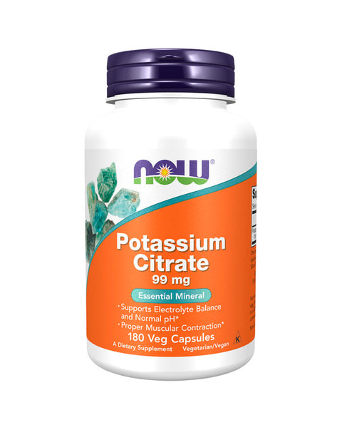 Potassium Citrate 99mg - 180 Capsules - Now Foods