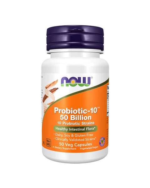 Probiotic-10 50 Billion - 50 Cápsulas - Now Foods