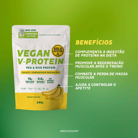 V-Protein Banana - 240 grs – Gold Nutrition