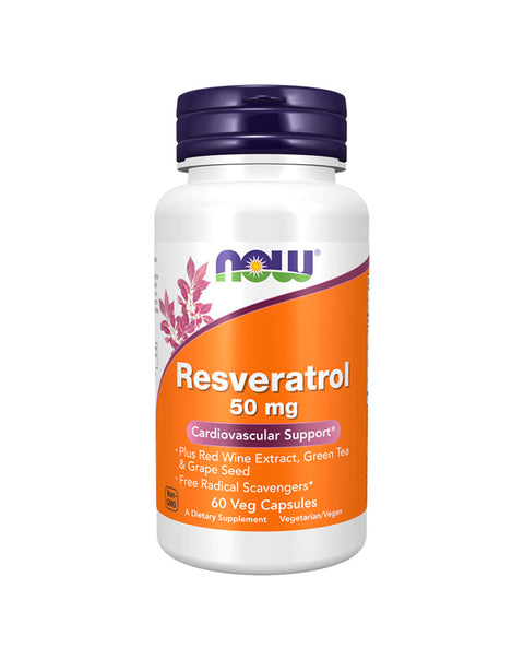 Natural Resveratrol 50mg - 60 Capsules - Now Foods